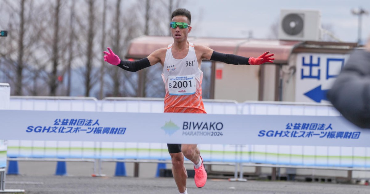 びわ湖マラソン 優勝ランナー撮影事例
