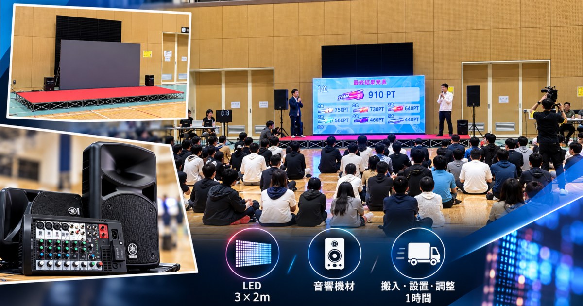 【施工実績】シスメックスCNA株式会社様 創立30周年記念イベント｜LEDビジョン・音響設備設営